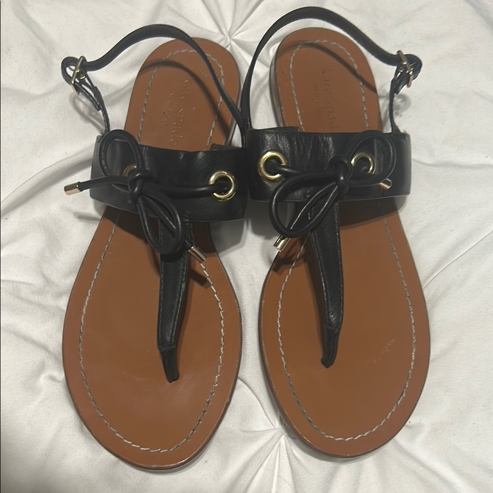 Kate Spade Black Leather Sandals